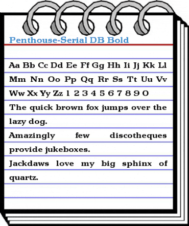 Penthouse-Serial DB Bold Font