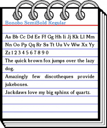 Bonobo SemiBold Regular Font