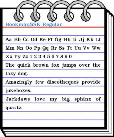 BookmanSSK Regular Font