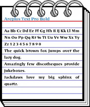 Areplos Text Pro Bold Font