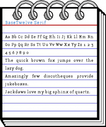 BaseTwelve Serif Font