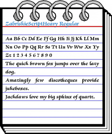 ZabriskieScriptHeavy Regular Font