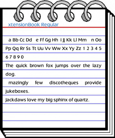 ExtensionBook Regular Font