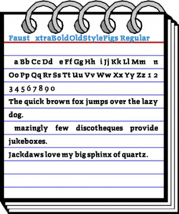 FaustExtraBoldOldStyleFigs Regular Font