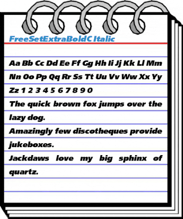 FreeSetExtraBoldC Italic Font