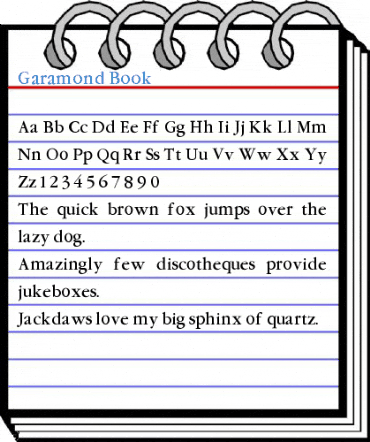 Garamond Book Font
