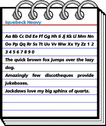 Iquebeck Heavy Font