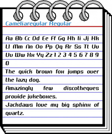 Cameliaregular Regular Font