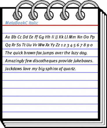MetaBookC Italic Font