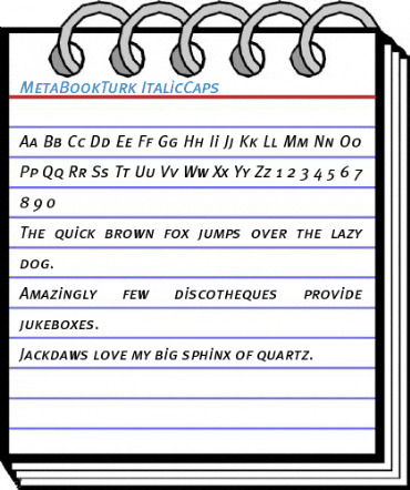 MetaBookTurk ItalicCaps Font