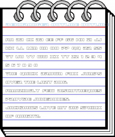 Dekaranger Outline Outline Font