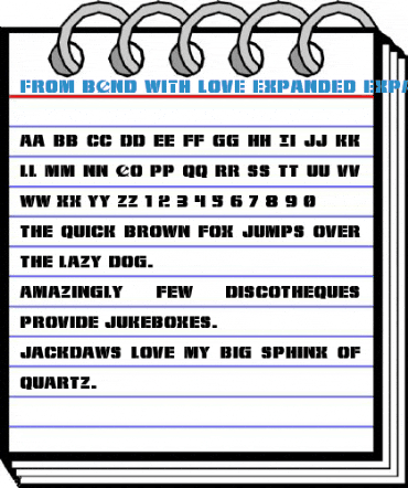From BOND With Love Expanded Expanded Font