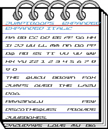 Jumptroops Expanded Italic Expanded Italic Font