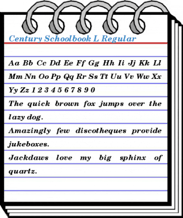 Century Schoolbook L Regular Font