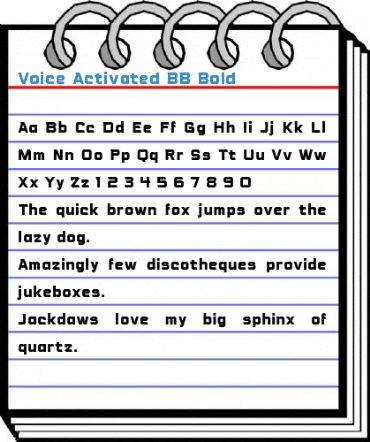Voice Activated BB Bold Font