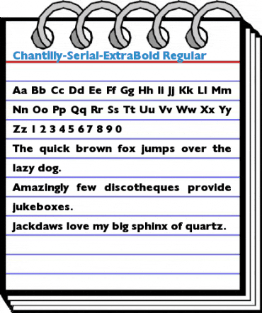 Chantilly-Serial-ExtraBold Regular Font