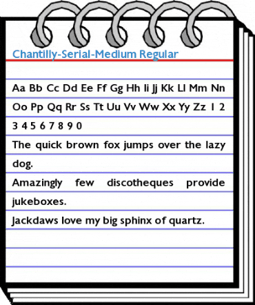 Chantilly-Serial-Medium Regular Font