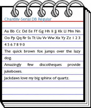 Chantilly-Serial DB Regular Font