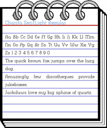 Charifa SerifLight Regular Font