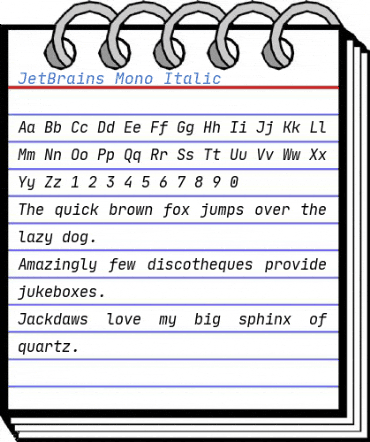 JetBrains Mono Italic Font