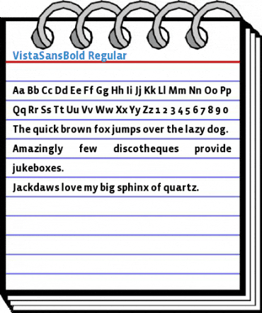 VistaSansBold Regular Font