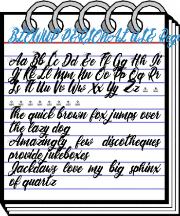 BLOWUP PERSONAL USE Regular Font
