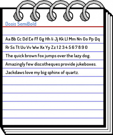 Dosis SemiBold Font