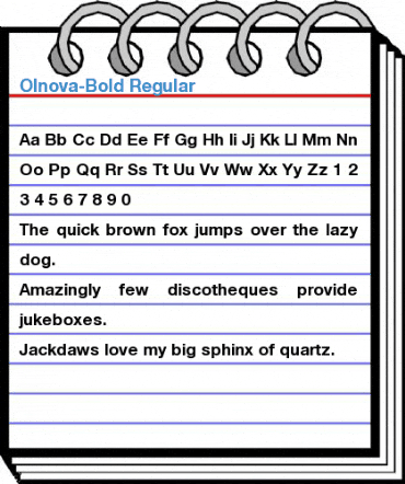 Olnova-Bold Regular Font