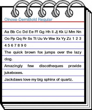 Olnova-DemiBold Regular Font