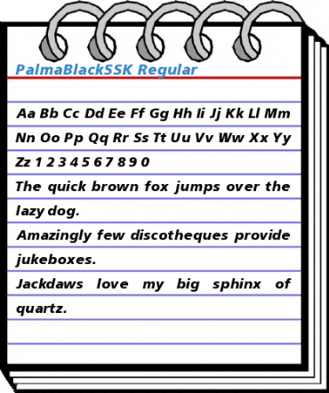PalmaBlackSSK Regular Font