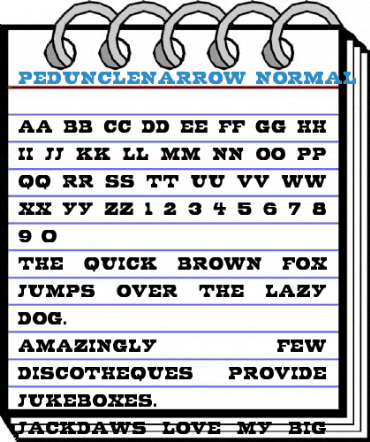 PeduncleNarrow Normal Font