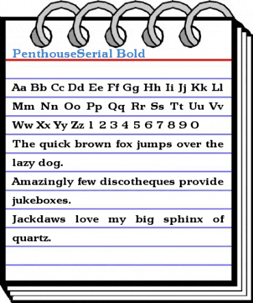 PenthouseSerial Bold Font