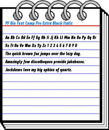 PF Din Text Comp Pro Extra Black Italic Font