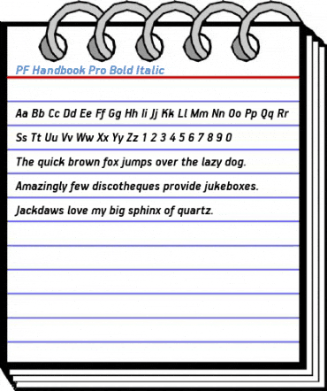 PF Handbook Pro Bold Italic Font