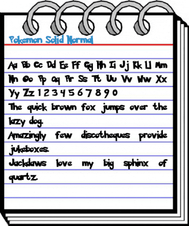 Pokemon Solid Normal Font