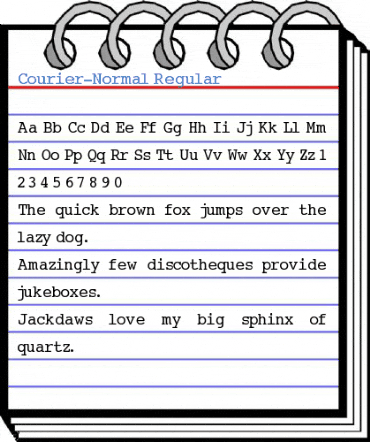 Courier-Normal Regular Font