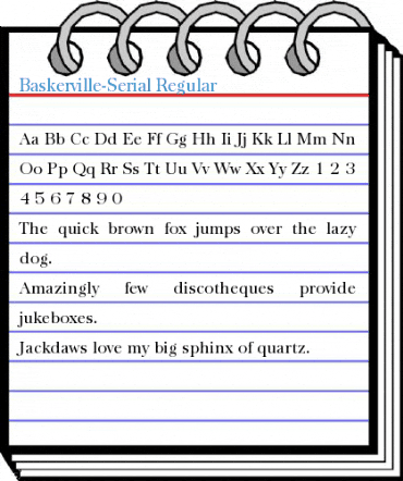 Baskerville-Serial Regular Font