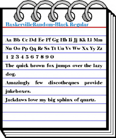 BaskervilleRandom-Black Regular Font