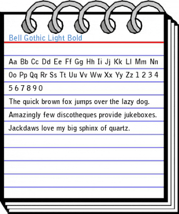 Bell Gothic Light Font