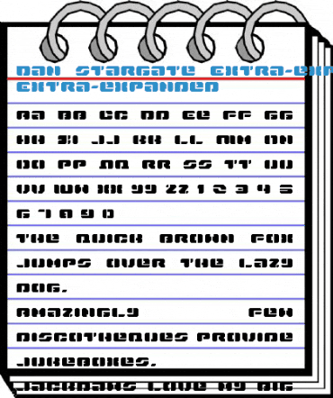 Dan Stargate Extra-expanded Extra-expanded Font