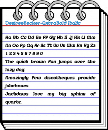 DesireeBecker-ExtraBold Italic Font