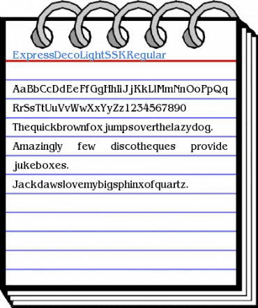 ExpressDecoLightSSK Font