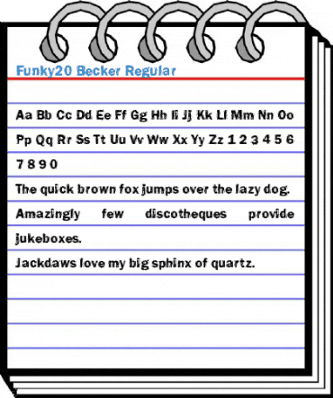 Funky20 Becker Regular Font