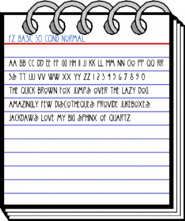 FZ BASIC 30 COND Normal Font