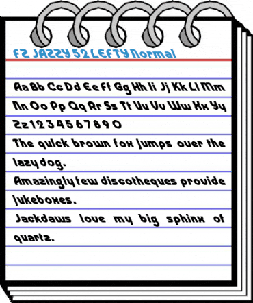 FZ JAZZY 52 LEFTY Normal Font