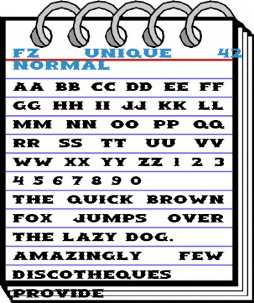 FZ UNIQUE 42 EX Normal Font