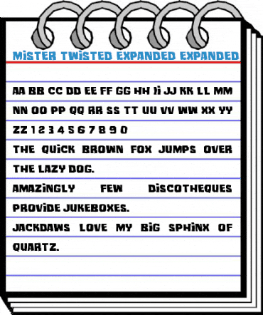 Mister Twisted Expanded Expanded Font