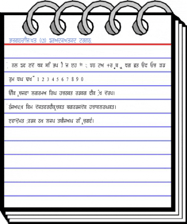 GurmukhiLys 020 Condensed Normal Font
