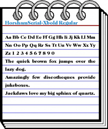 HorshamSerial-Xbold Regular Font