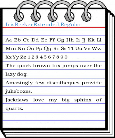 IrisBeckerExtended Regular Font